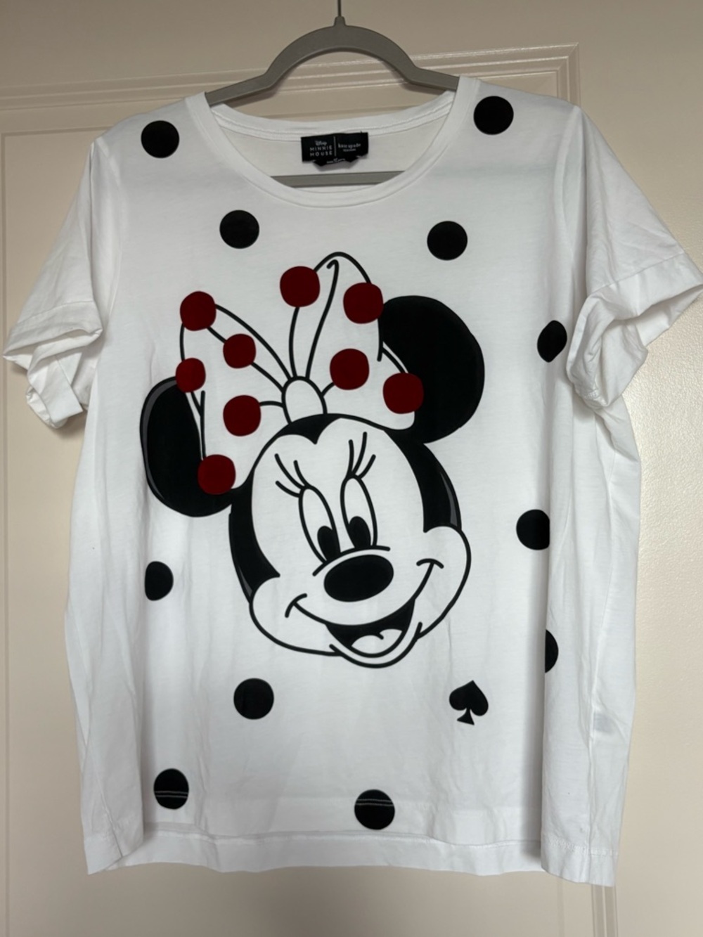 Kate Spade New York X Disney Minnie Mouse Polka Dot Cotton Tee Size XL - Picture 2 of 5